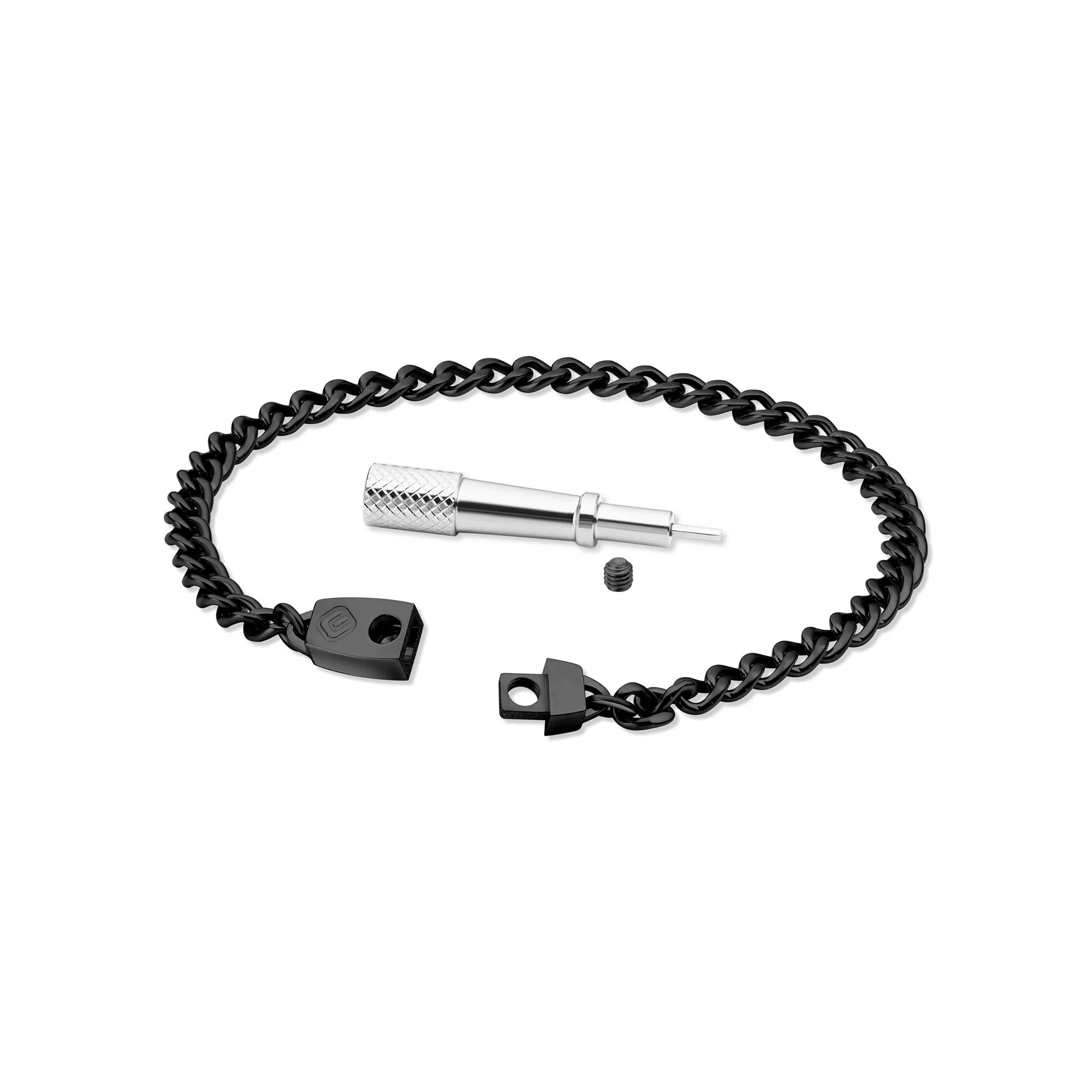 Titanium Chain Bracelet with Mini Locking Clasp - Image 5