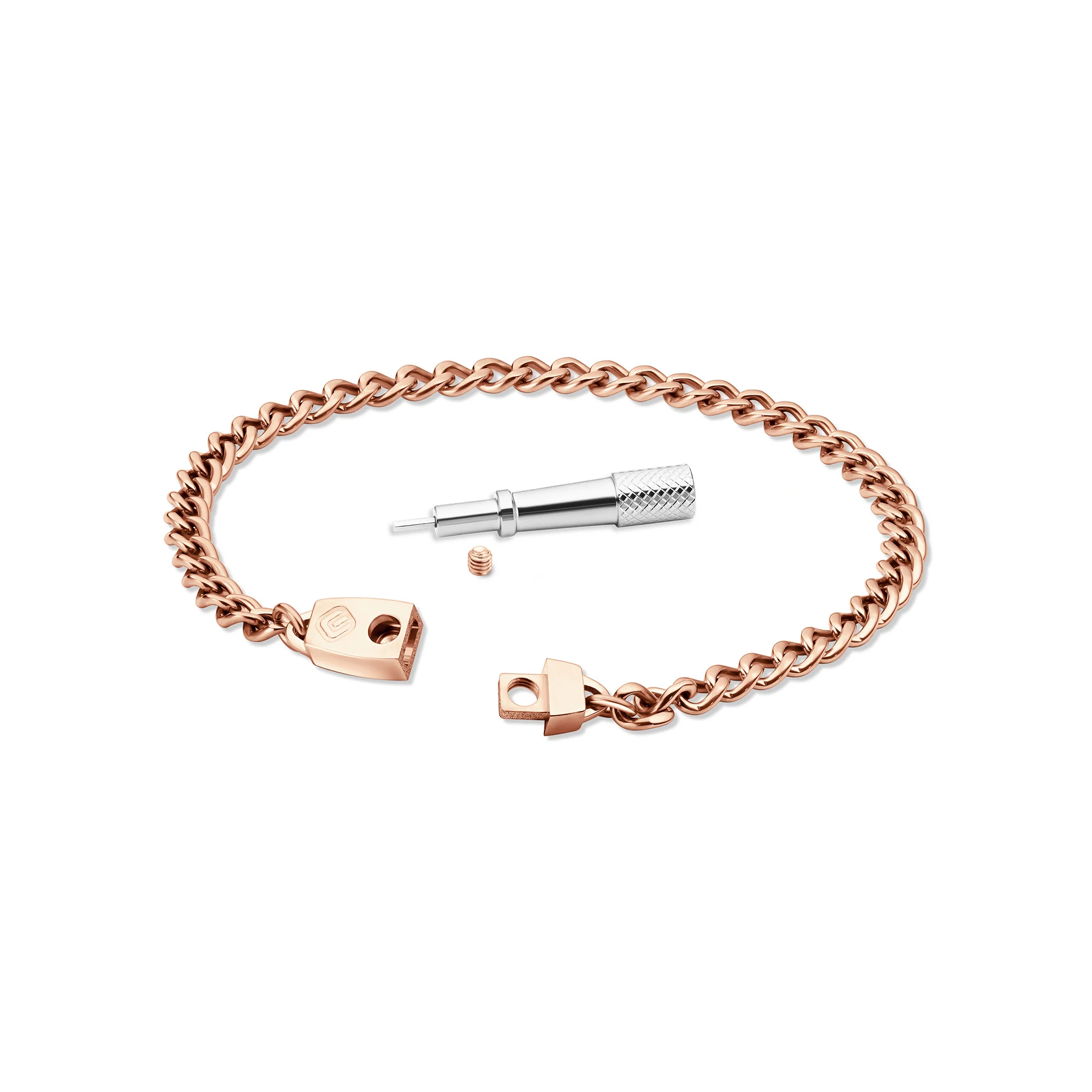 Titanium Chain Bracelet with Mini Locking Clasp - Image 7