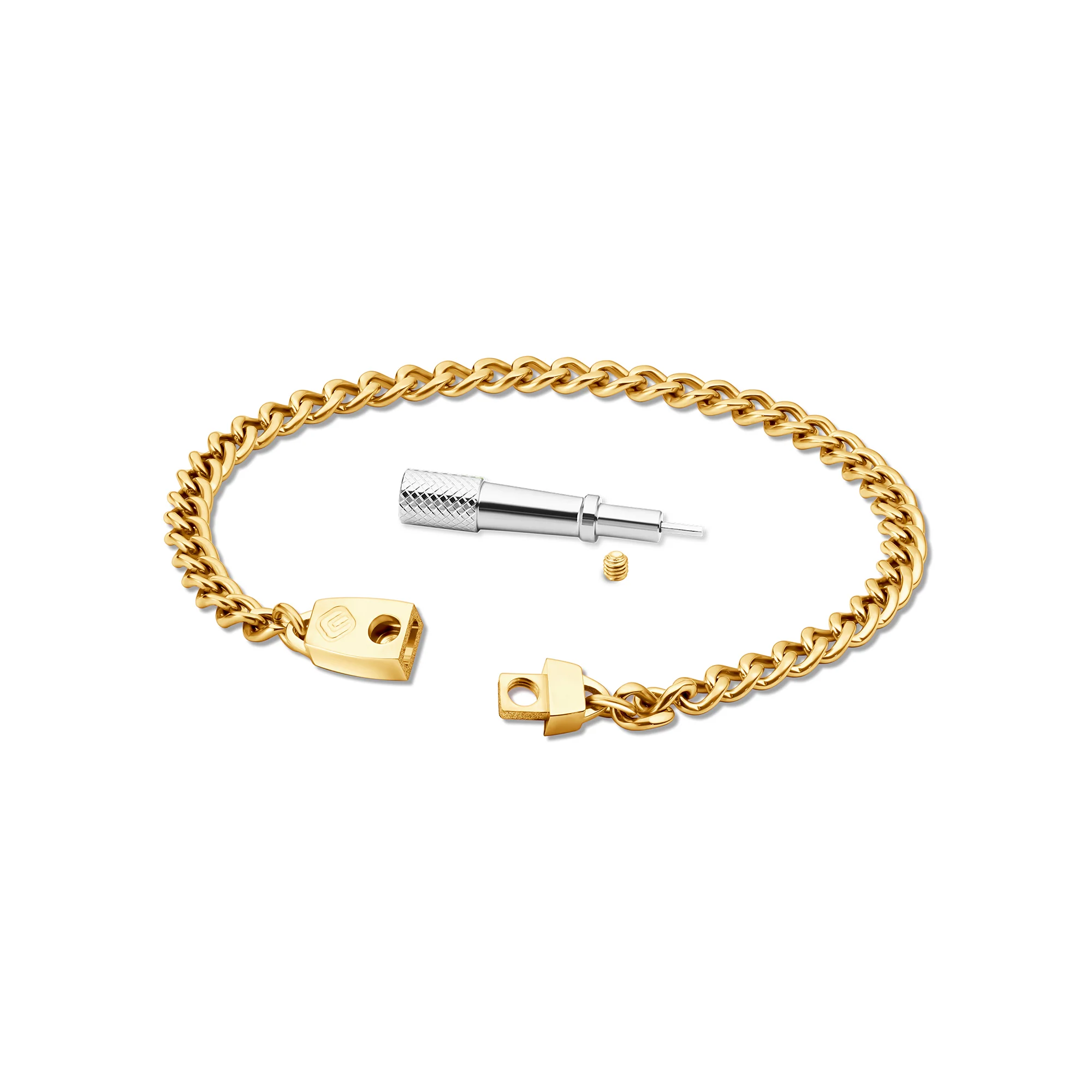 Titanium Chain Bracelet with Mini Locking Clasp - Image 9