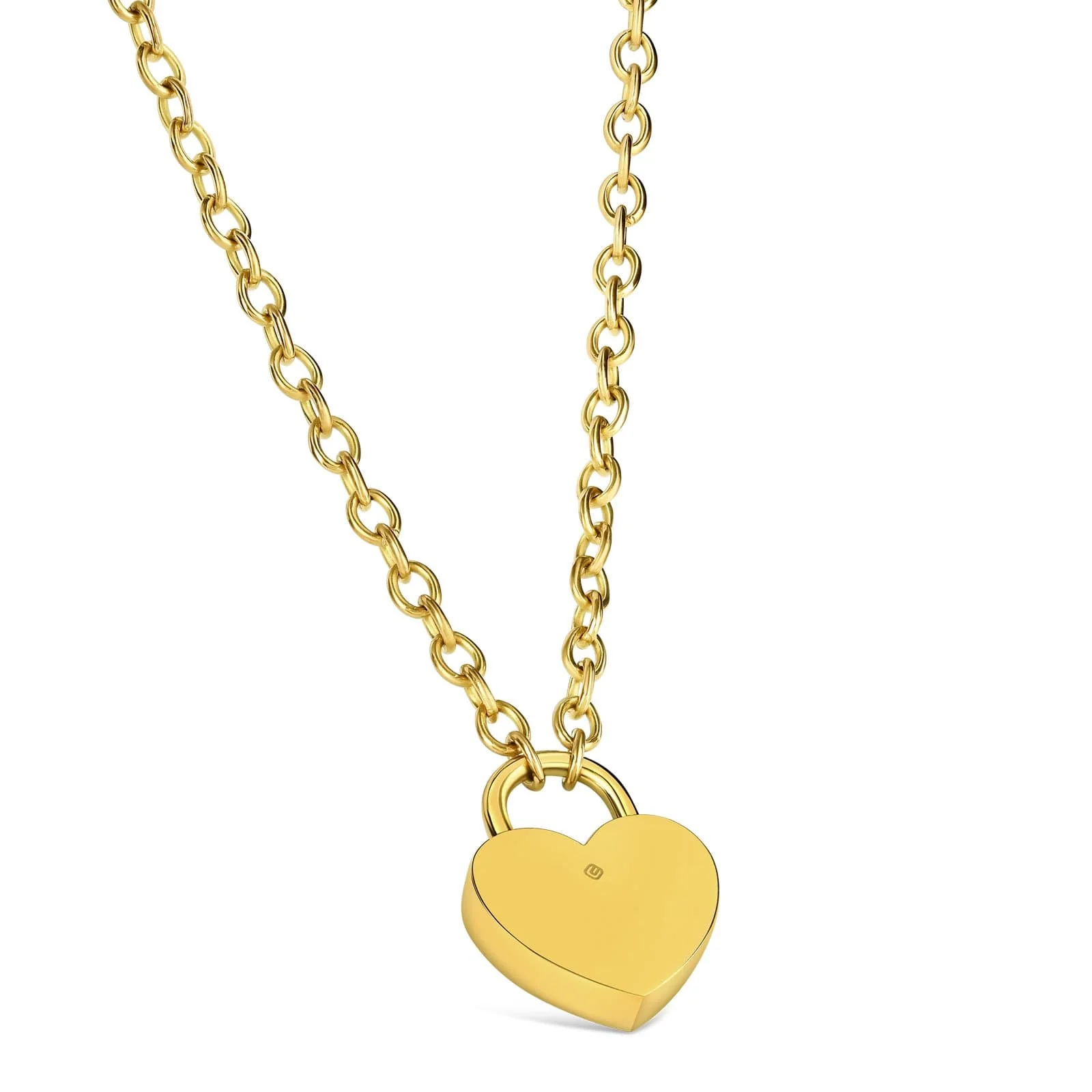Chain Necklace with Heart Lock - Image 5
