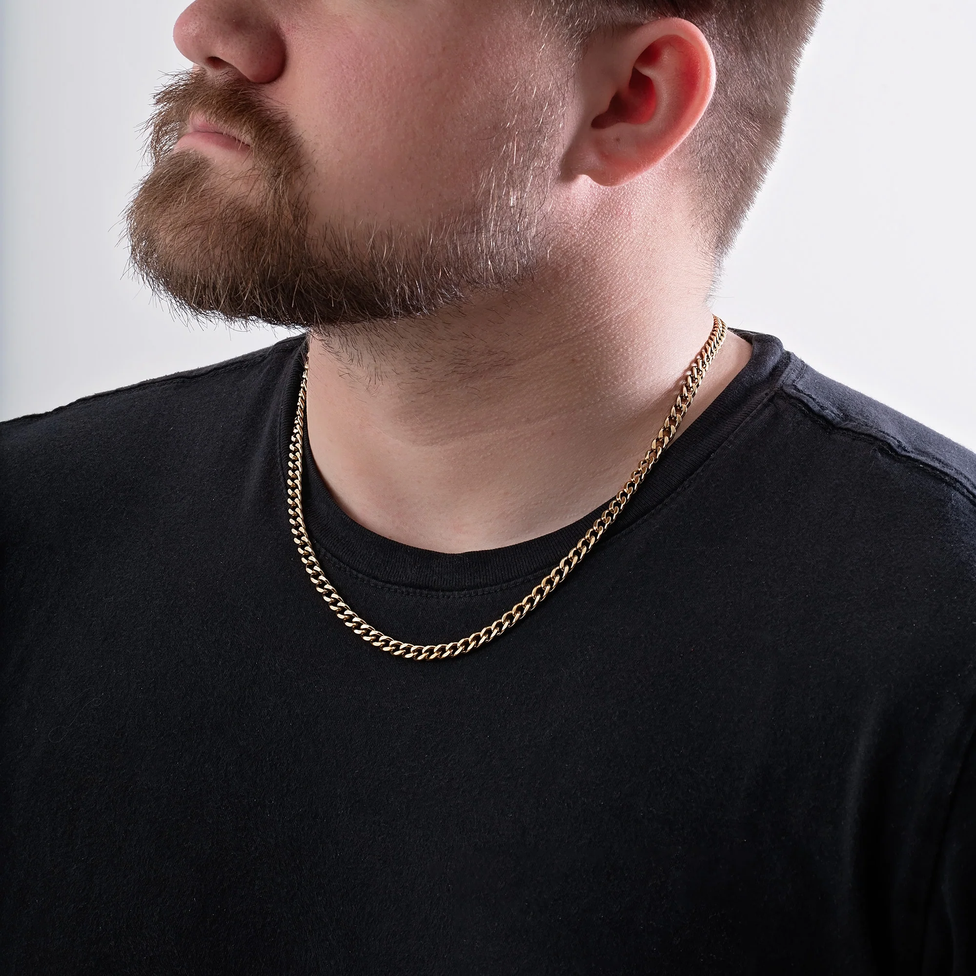 Chain Necklace with Locking Clasp - Titanium - Image 11