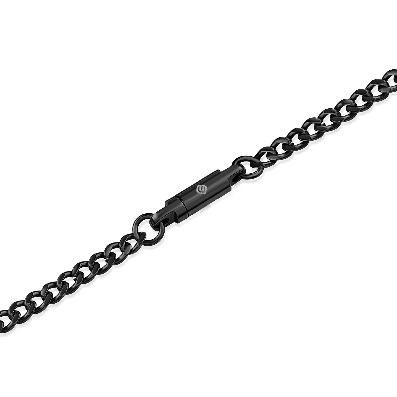 Chain Necklace with Locking Clasp - Titanium - Image 6