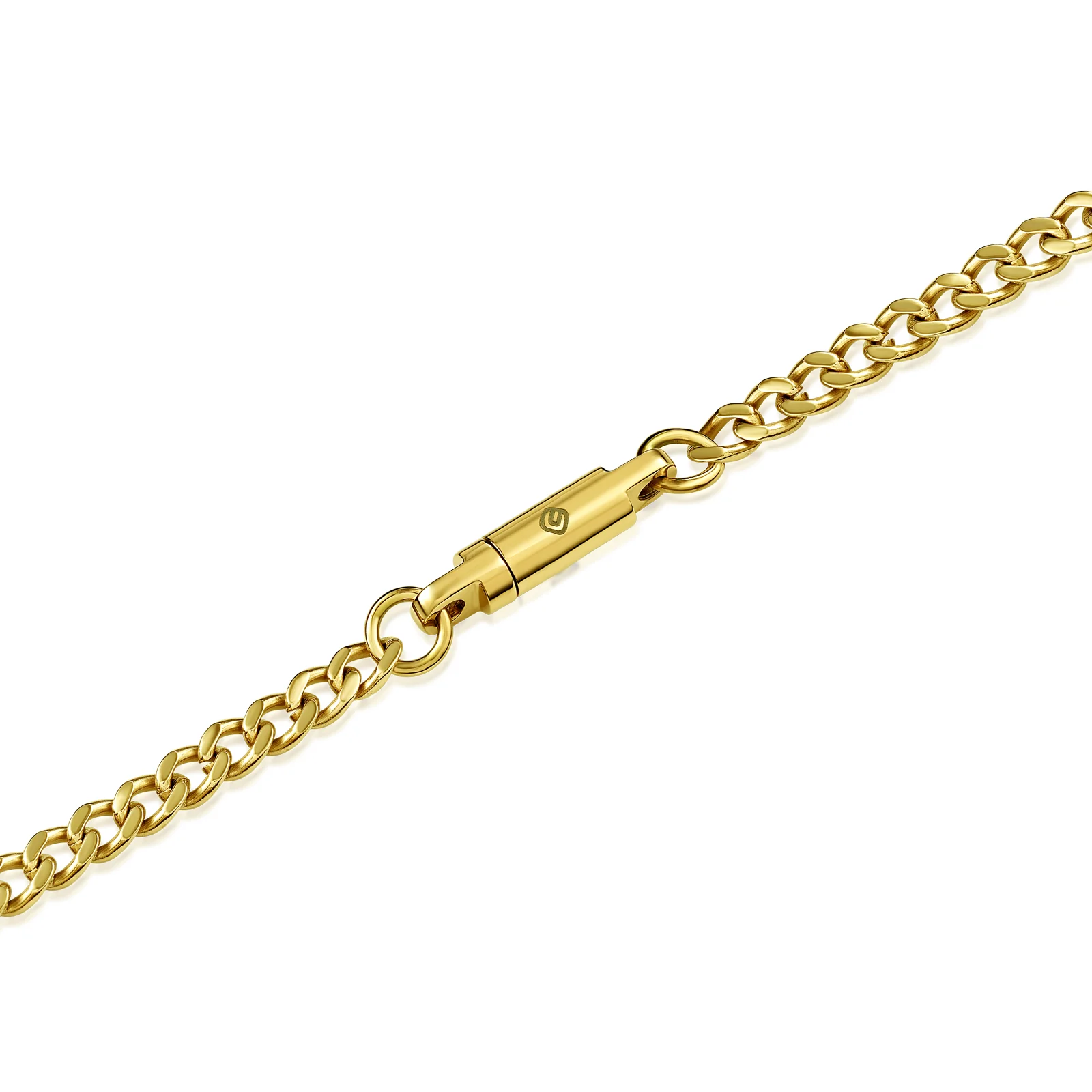 Chain Necklace with Locking Clasp - Titanium - Image 9