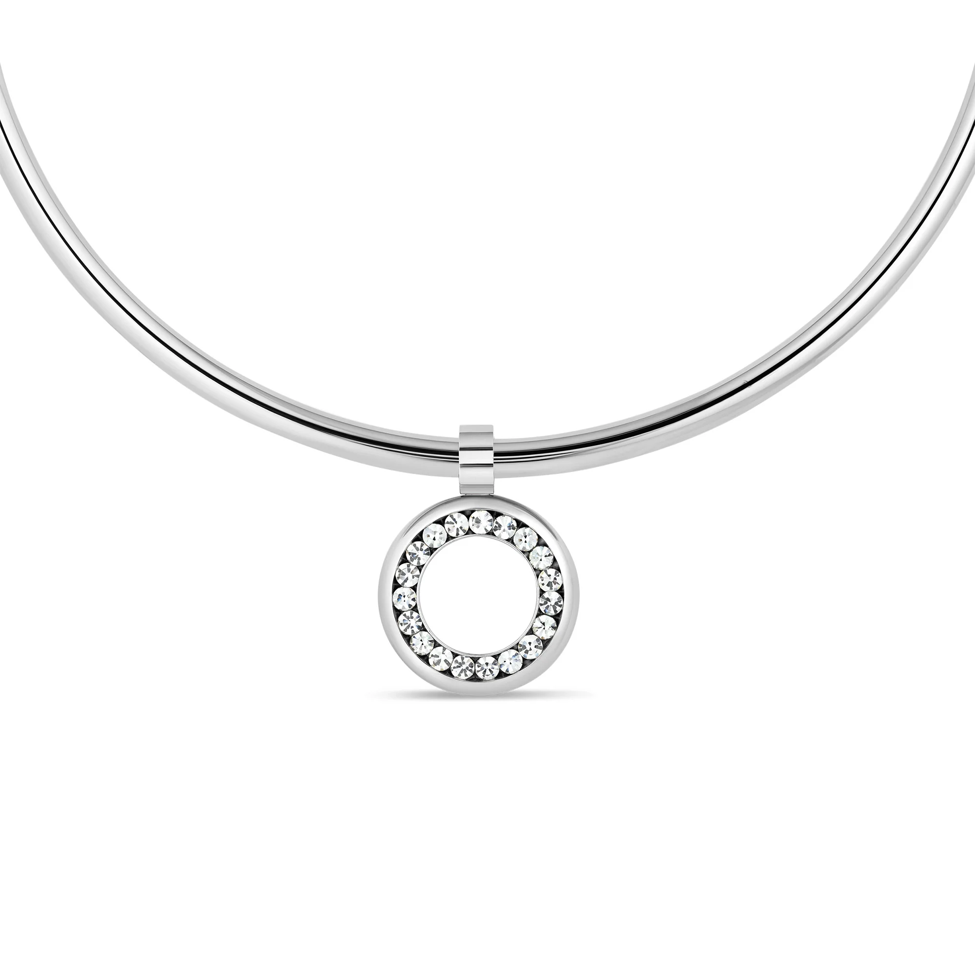Circle Pendant with Gems - Titanium - Image 4