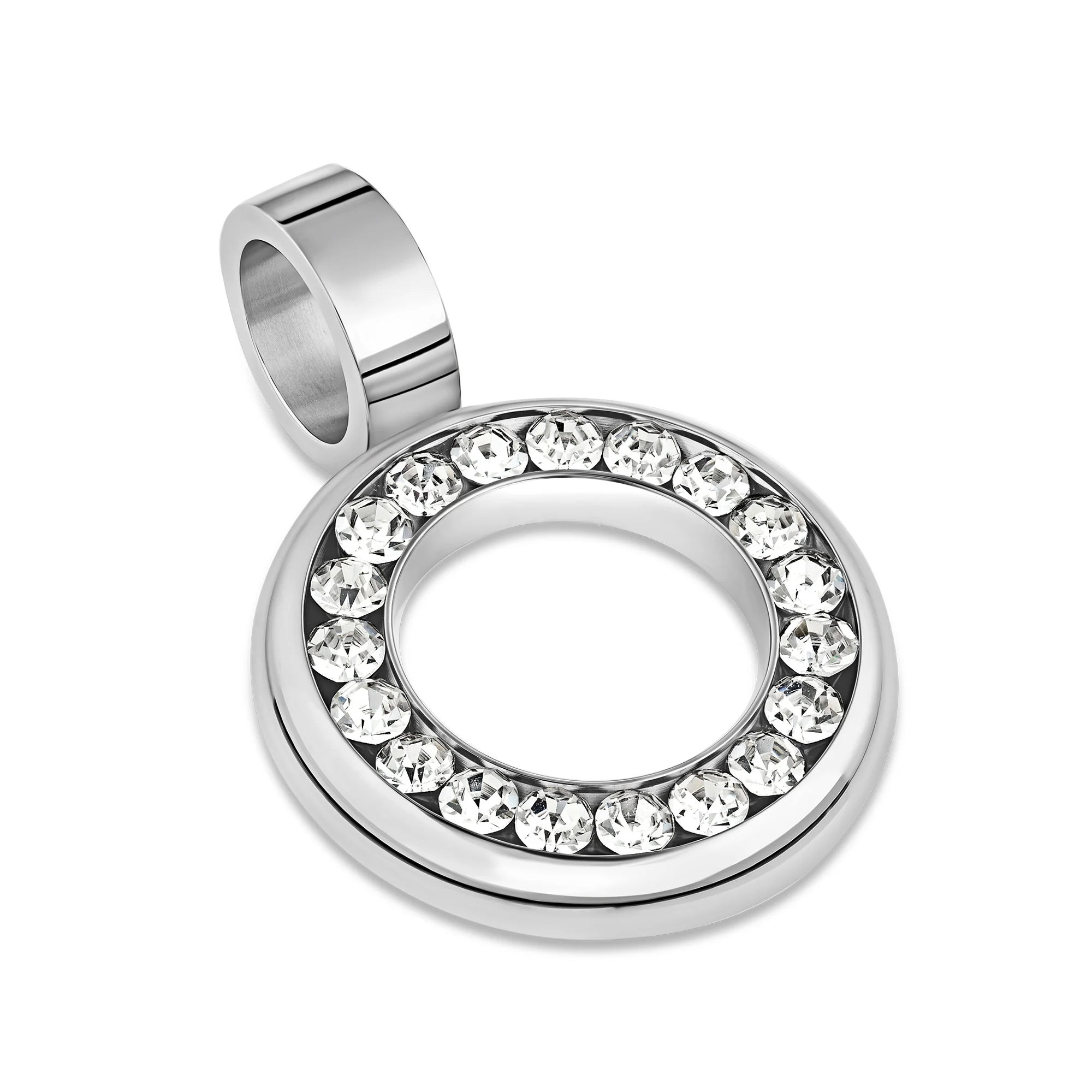 Circle Pendant with Gems - Titanium - Image 6