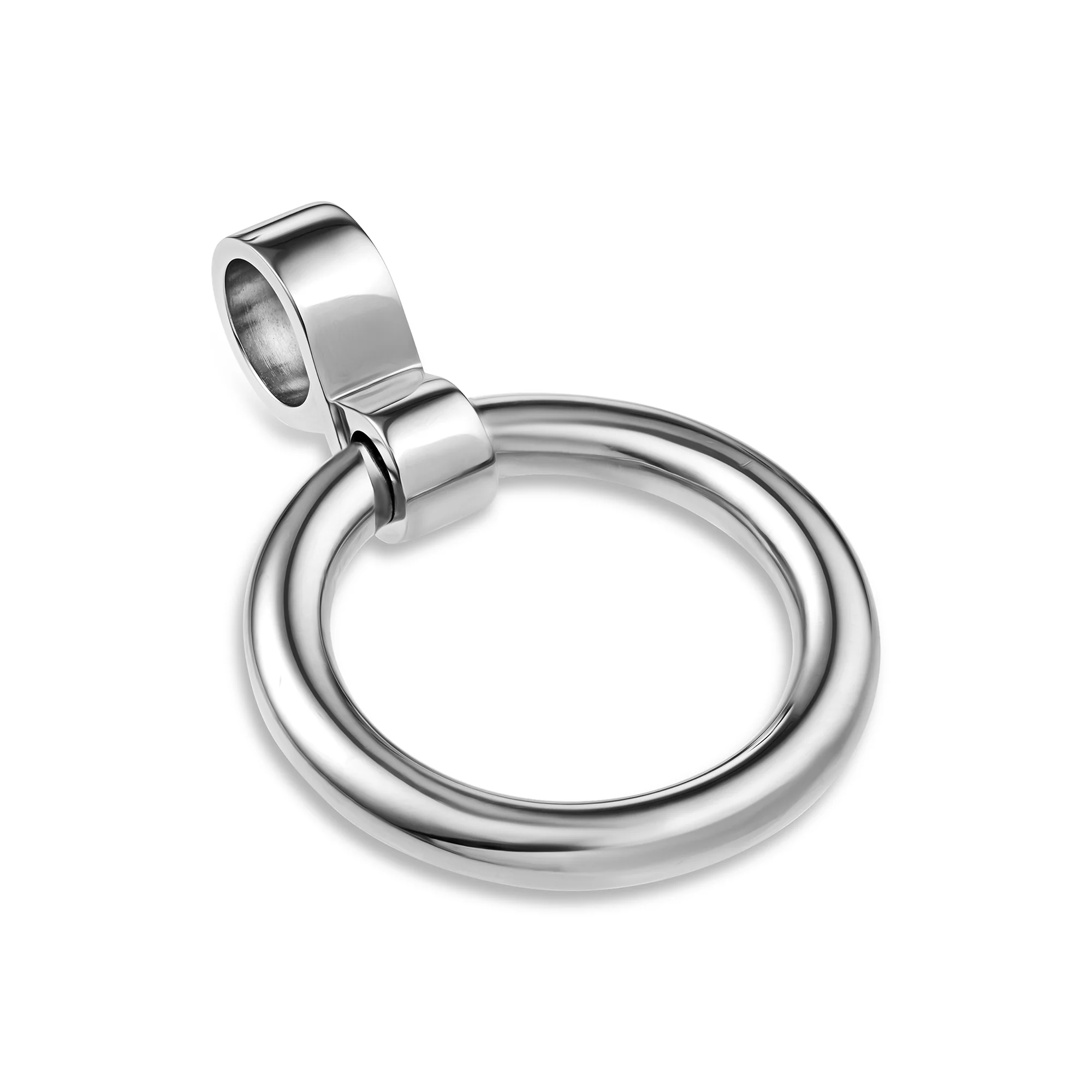 Infinity O-Ring Pendant - Titanium - Image 3