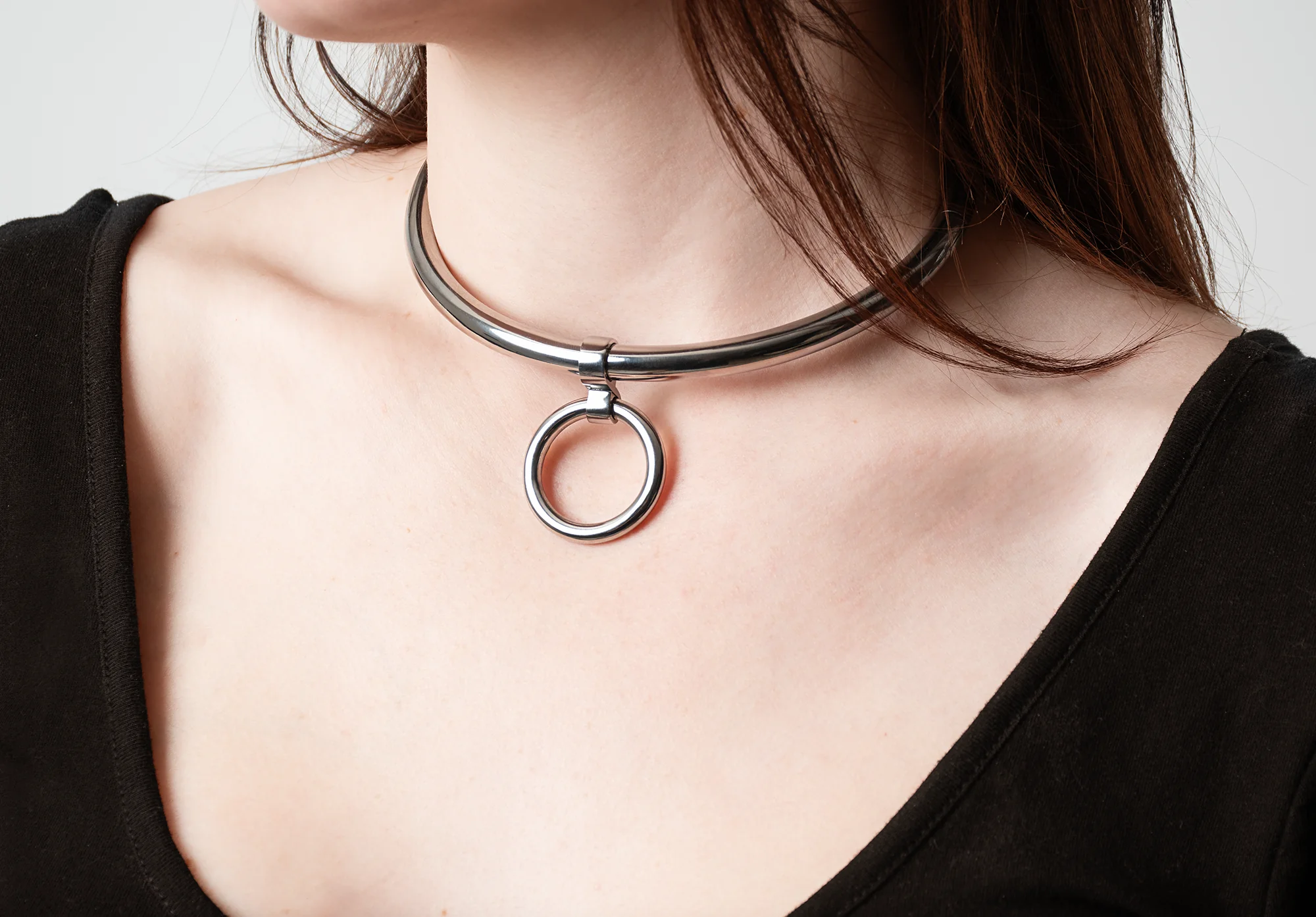 Infinity O-Ring Pendant - Titanium - Image 6