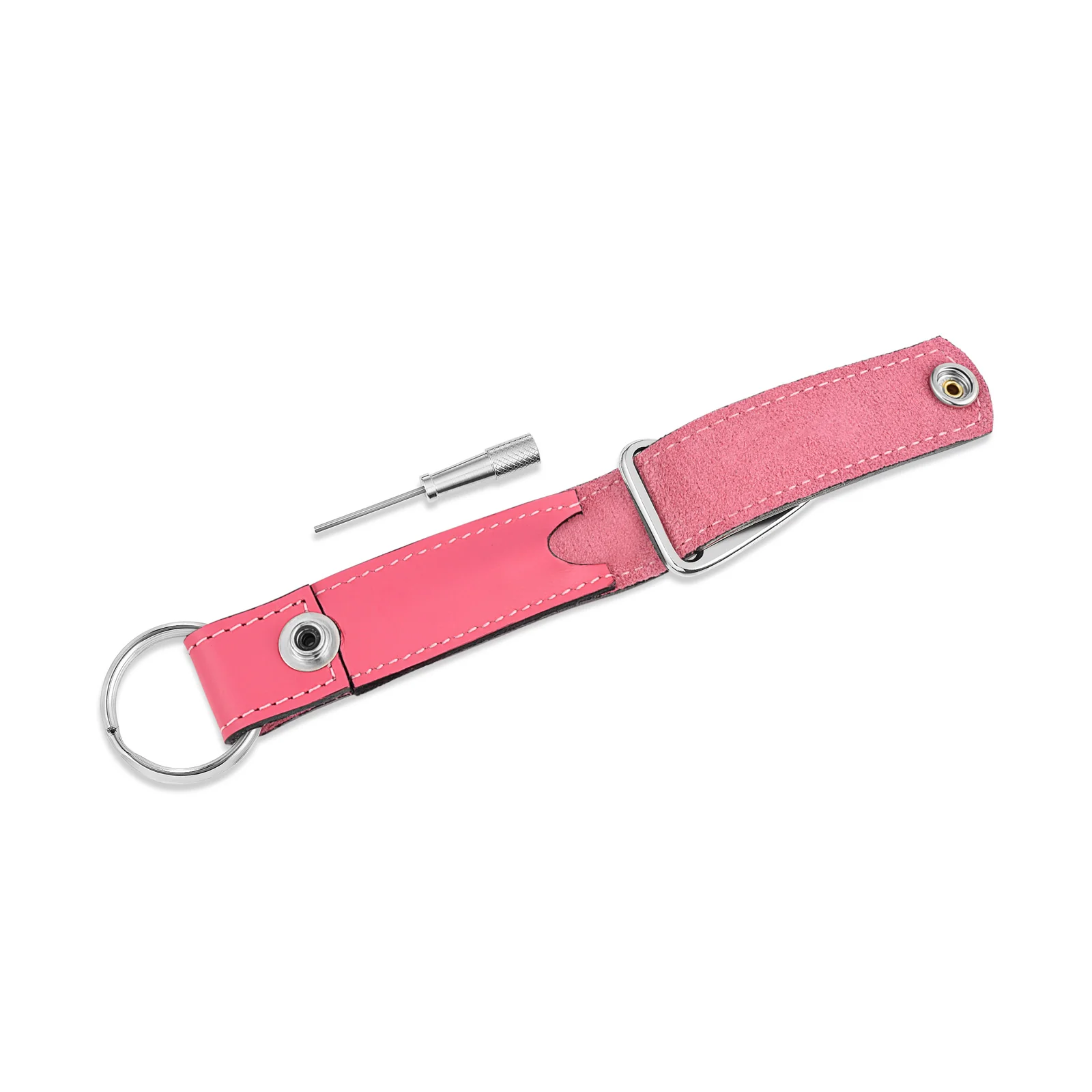 Leather Master Key Ring with Clip - Image 6