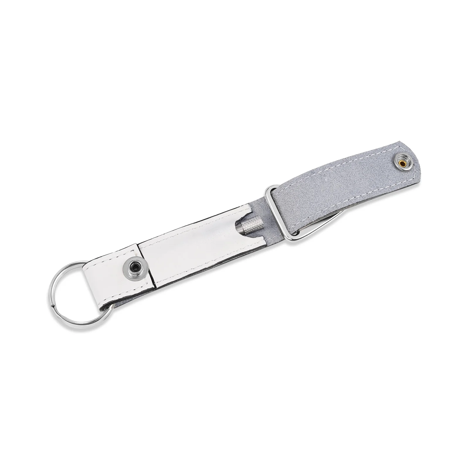 Leather Master Key Ring with Clip - Image 8