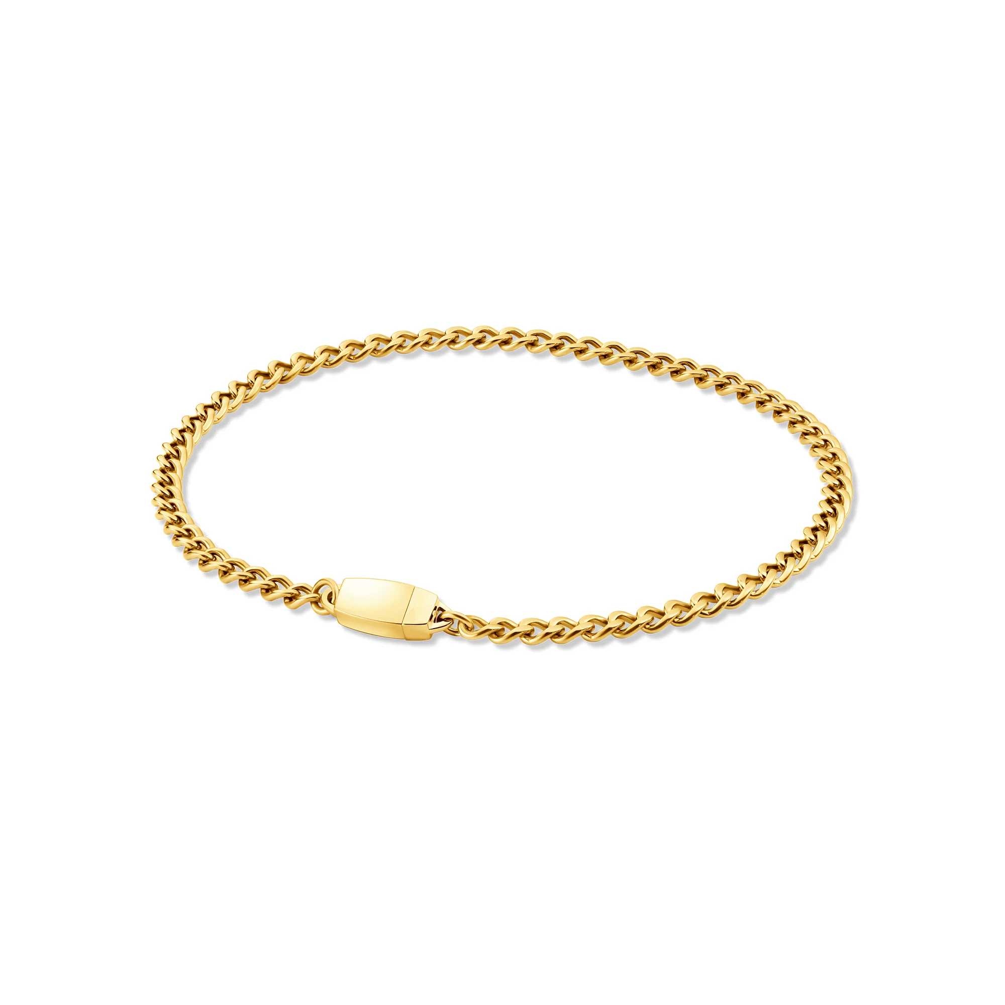 Titanium Chain Anklet with Mini Locking Clasp - Image 5