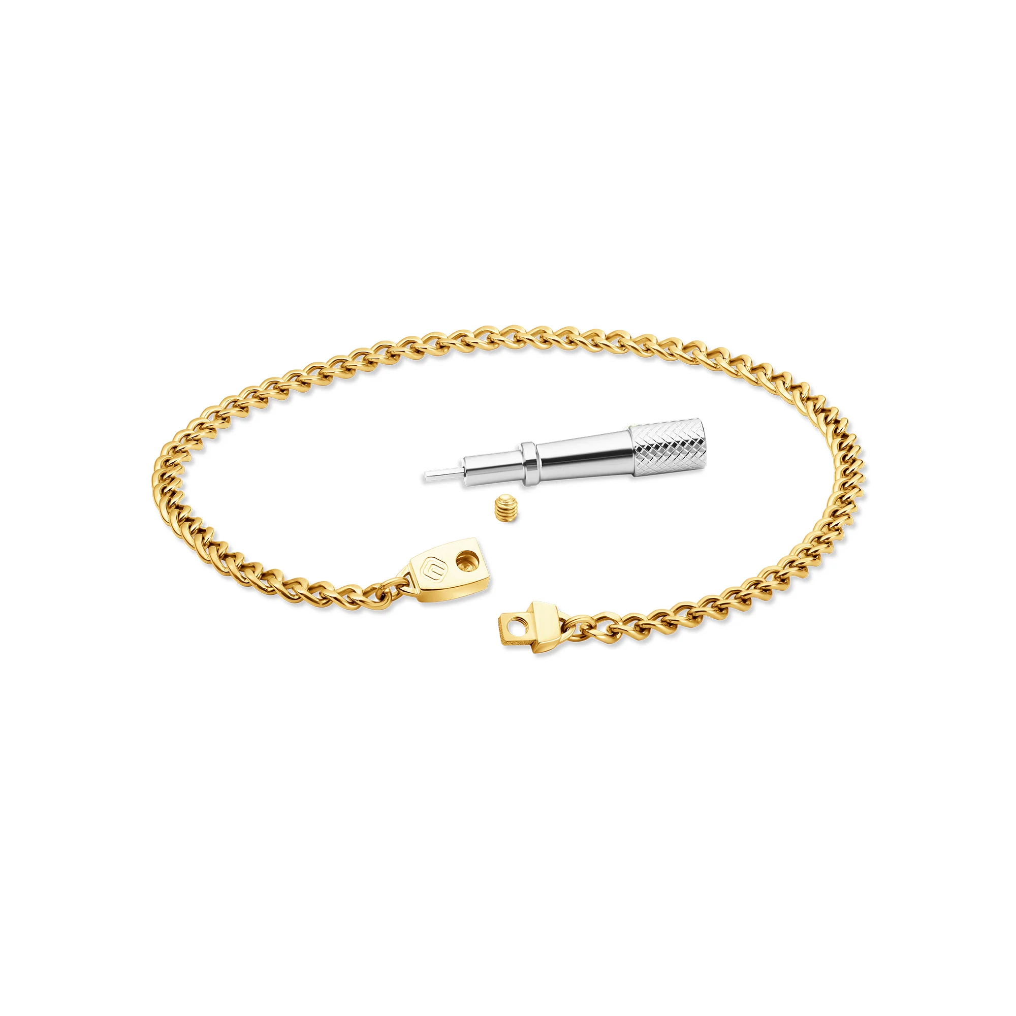 Titanium Chain Anklet with Mini Locking Clasp - Image 6