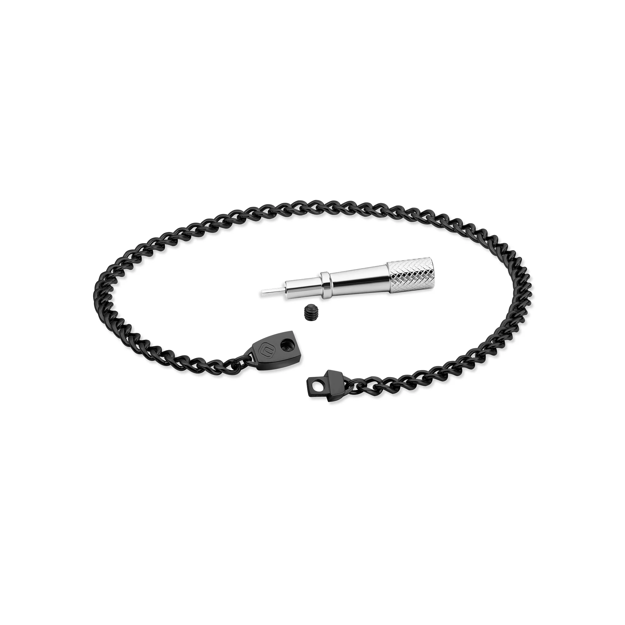 Titanium Chain Anklet with Mini Locking Clasp - Image 8