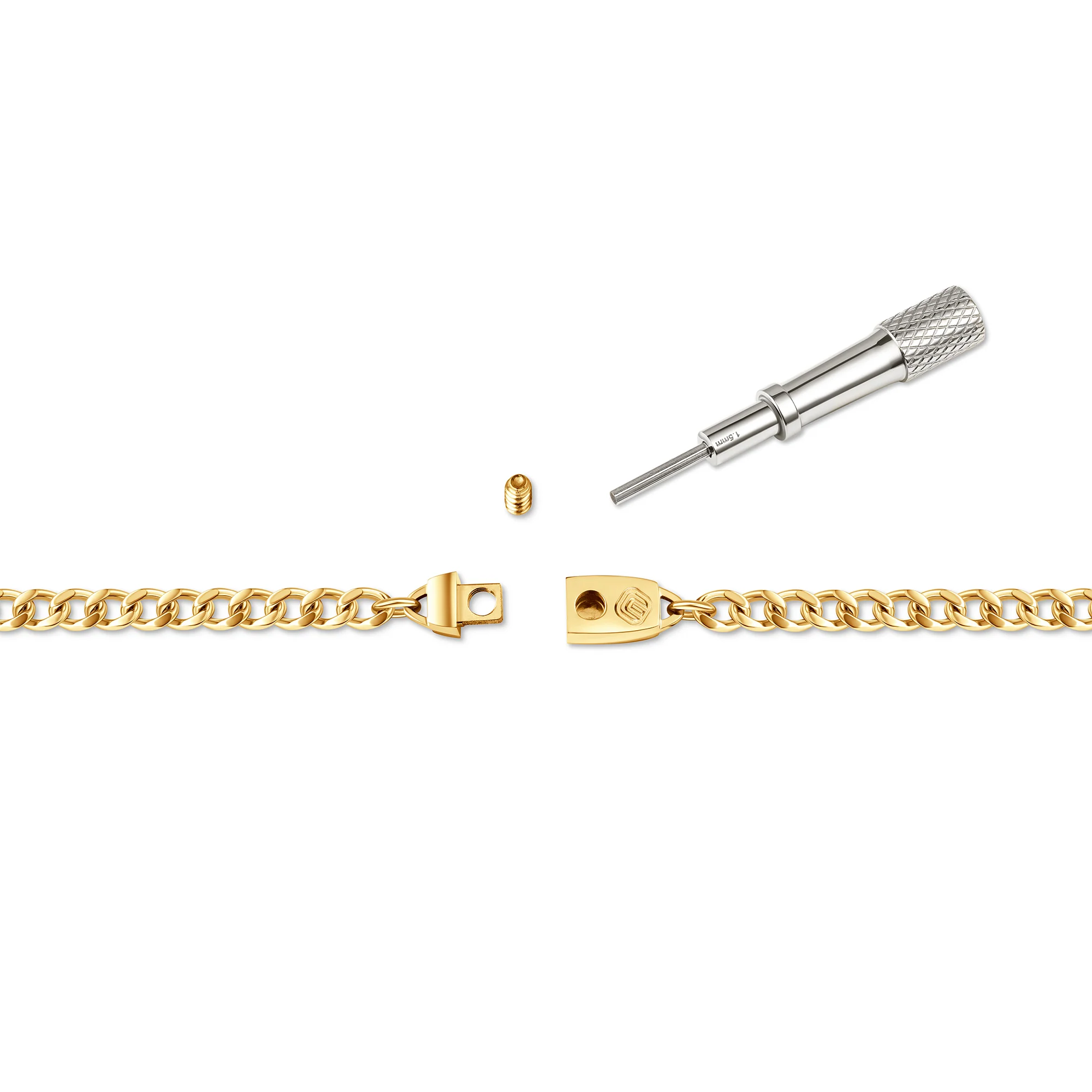 Titanium Chain Necklace with Mini Locking Clasp - Image 11