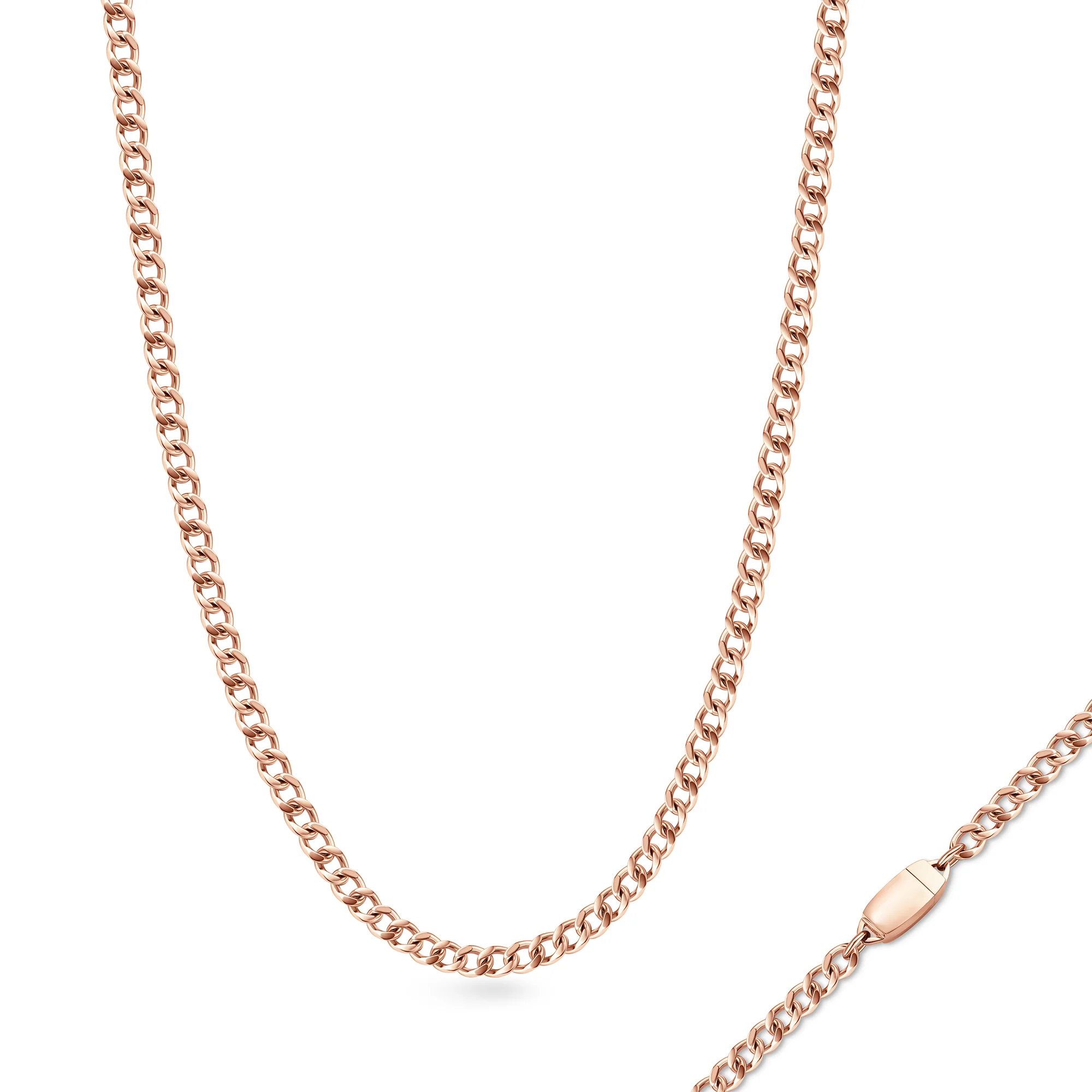 Titanium Chain Necklace with Mini Locking Clasp - Image 15