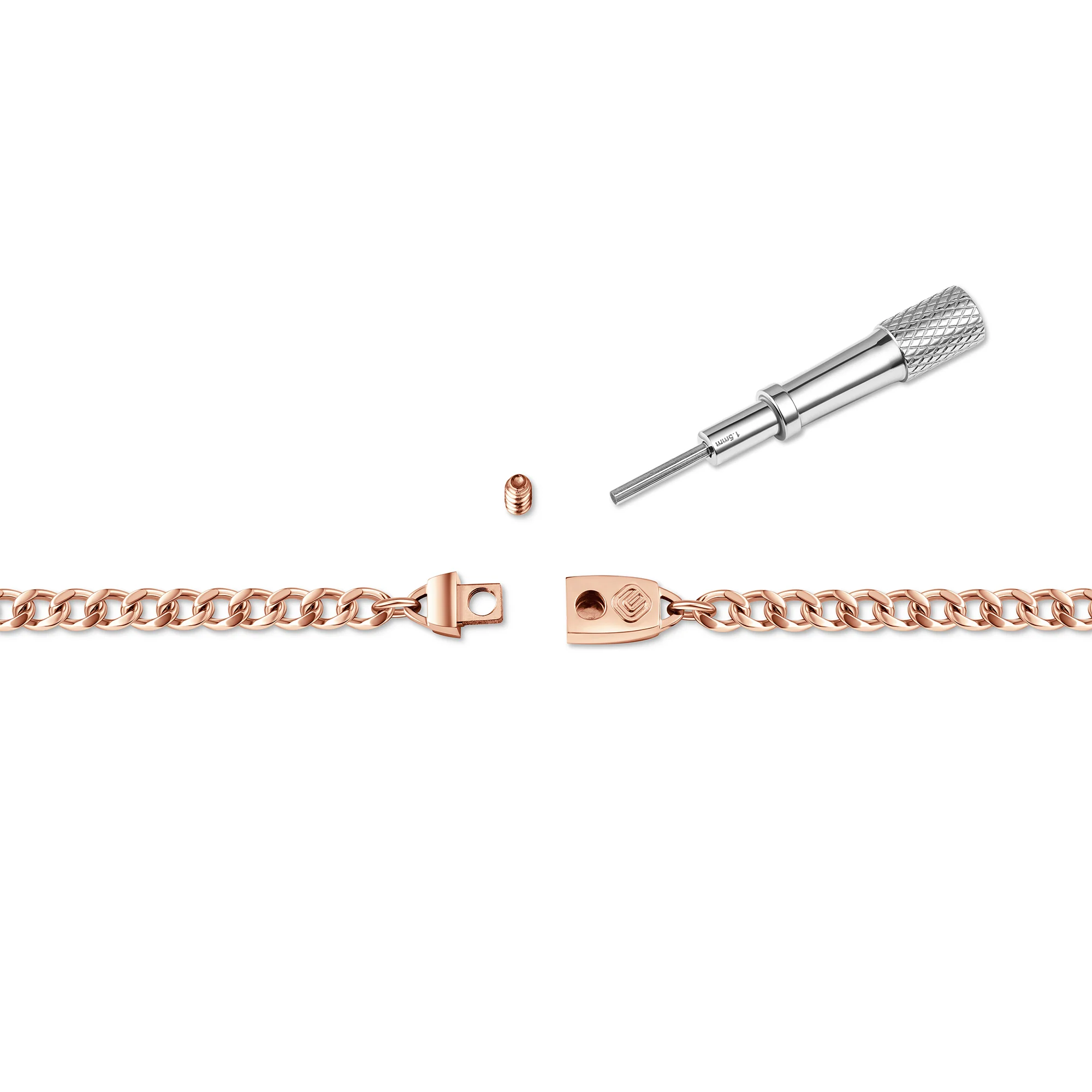 Titanium Chain Necklace with Mini Locking Clasp - Image 16