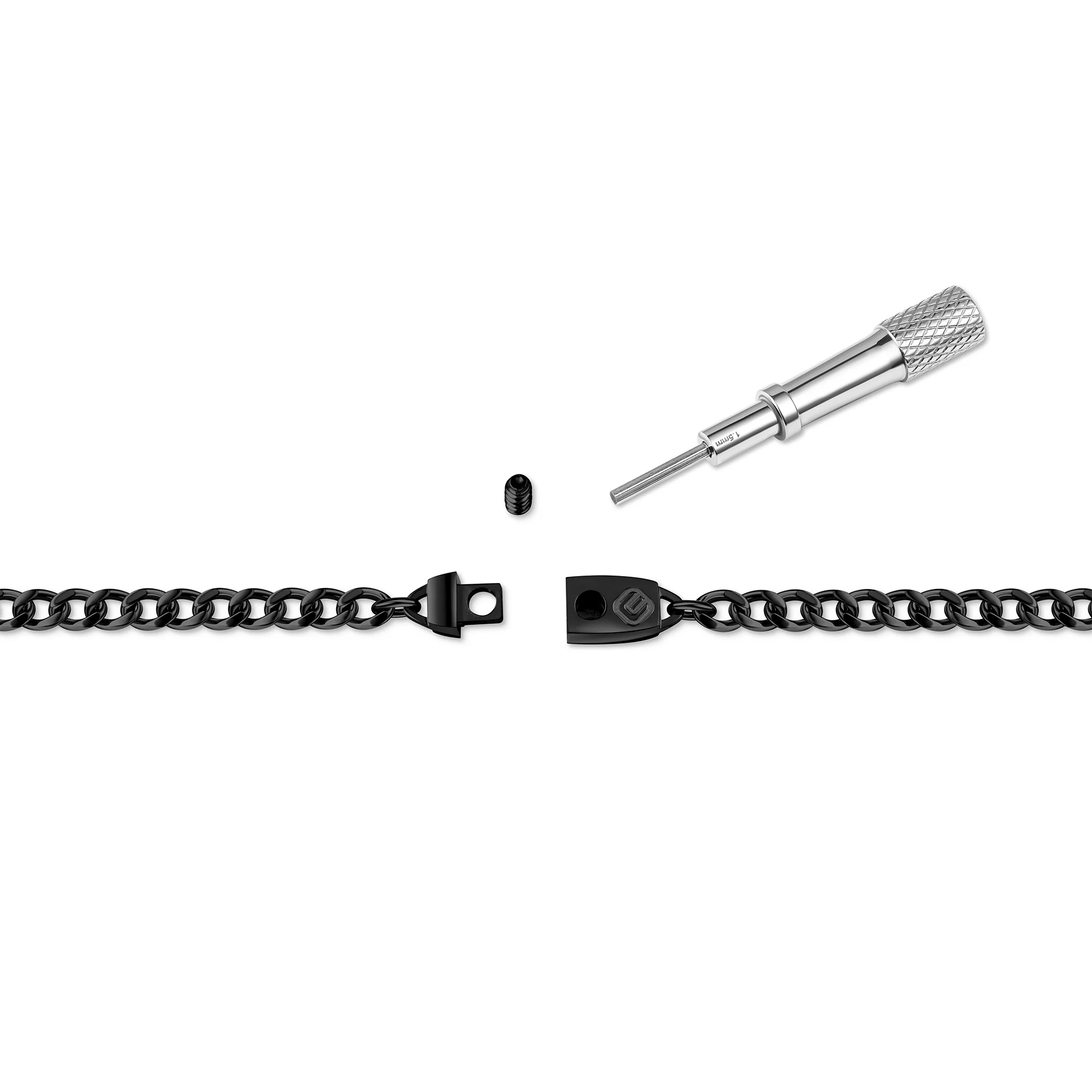 Titanium Chain Necklace with Mini Locking Clasp - Image 7