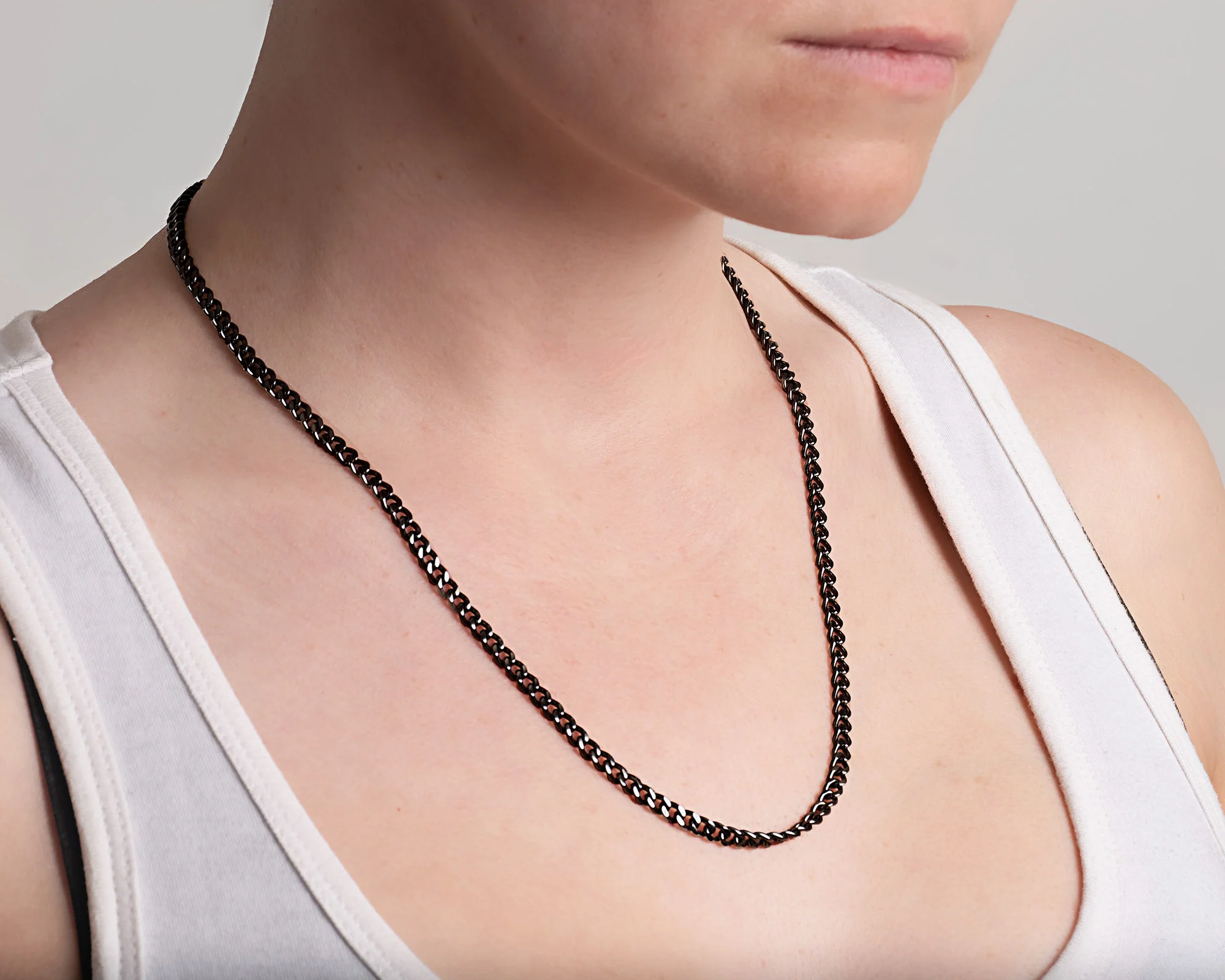 Titanium Chain Necklace with Mini Locking Clasp - Image 9